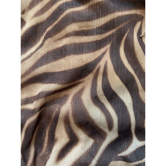 London Times Zebra Print Shimmer Dress Size 16 – Bold Statement Midi Night-Out C - Picture 8 of 10